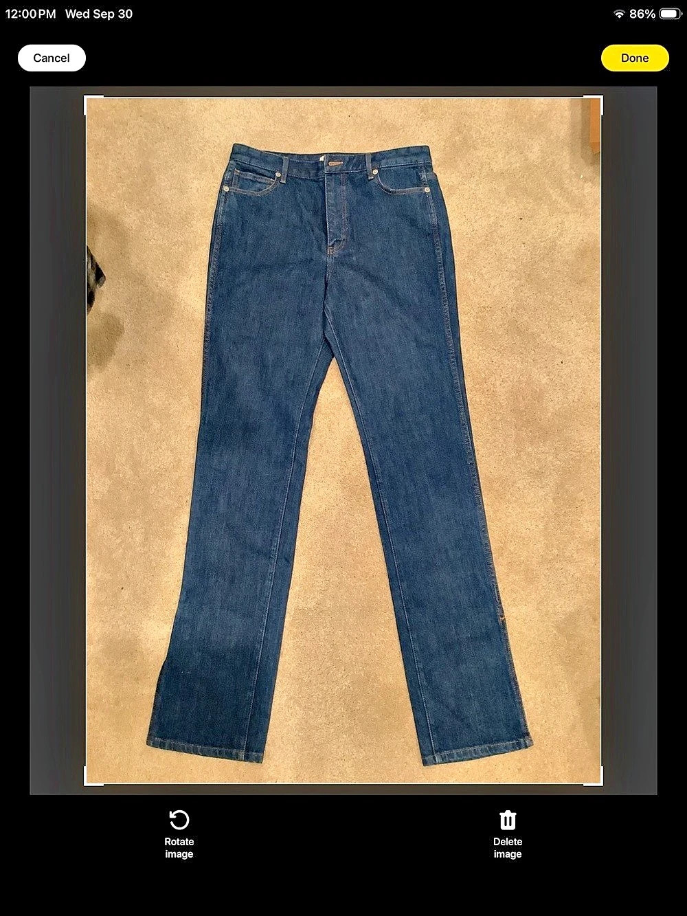 Something Navy Straight Leg Jeans in Blue Size 8